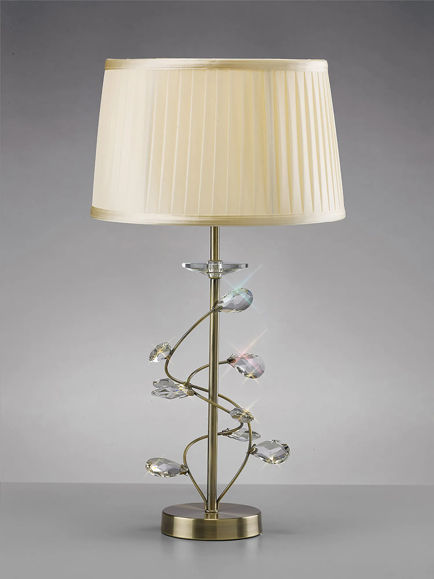 Willow Crystal Table Lamps Diyas Shaded Table Lamps